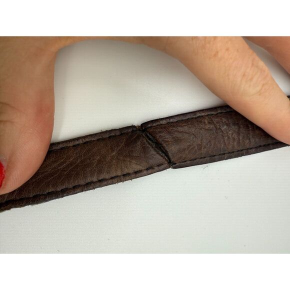 Vintage Fossil Leather Satchel Messenger Bag - Brown - Picture 14 of 14